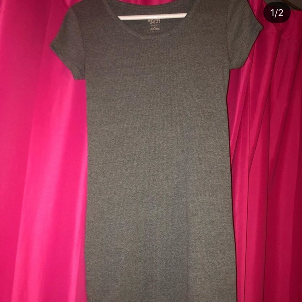 Gray T-shirt dress